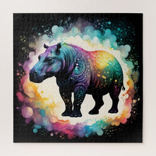 The Spectral Hippo:ホログラフィックジャーニー ジグソーパズル (縦)