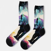 The Spectral Hippo:ホログラフィックジャーニー ソックス (左)