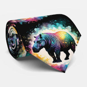 The Spectral Hippo:ホログラフィックジャーニー ネクタイ