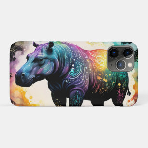 The Spectral Hippo:ホログラフィックジャーニー iPhone 11 Proケース