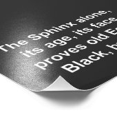 The Sphinx proves Black Egypt フォトプリント (角)