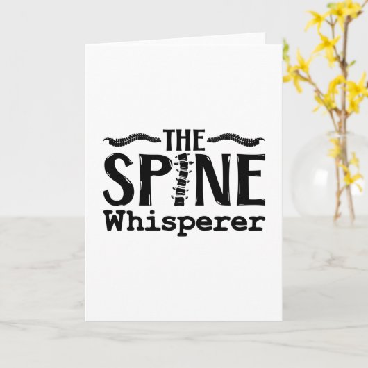 The Spine Whisperer Chiropractic Chiropractor カード (黄色い花)