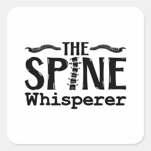 The Spine Whisperer Chiropractic Chiropractor スクエアシール (正面)