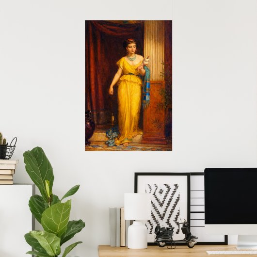 The spinner by John William Waterhouse ポスター (ホームオフィス)