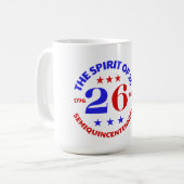 THE SPIRIT OF 26 - 建国250周年記念 コーヒーマグカップ (正面左)