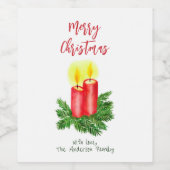 The Spirt of Christmas Advent Candles Personalized ワインラベル (シングルラベル)