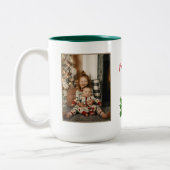 The Spirt of Christmas Love Peace & Joy 2 Photo ツートーンマグカップ (左)