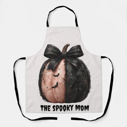 The Spooky Mom Halloween Pumpkin エプロン (正面)