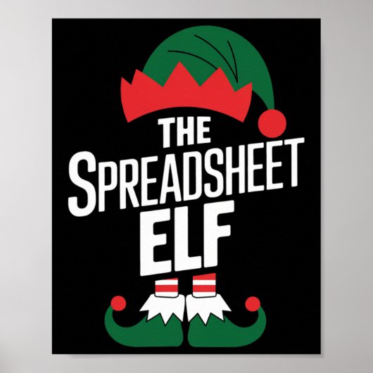 The Spreadsheet Elf Group Matching Family Christma ポスター (正面)