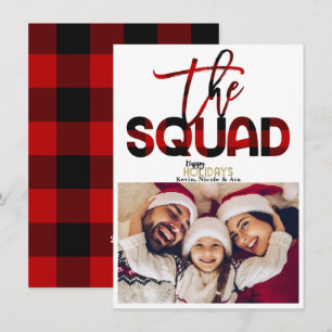 THE SQUAD ファミリークリスマスホリデー写真カード 招待状