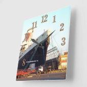The SS United States Ocean Liner スクエア壁時計 (傾斜)