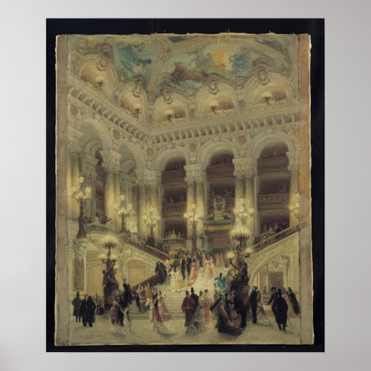 The Staircase of the Opera, 1877 ポスター (正面)