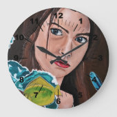 The Star-Crossed Lover Painting by Alfred Fox ラージ壁時計 (正面)