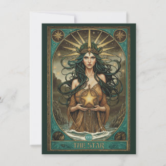 The Star Tarot Art Flat Thank You Card サンキューカード