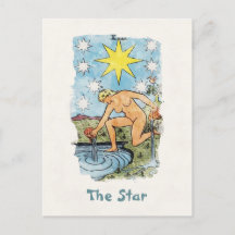 The Star Tarot Card Watercolor Painting