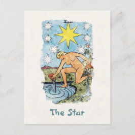 The Star Tarot Card Watercolor Painting ポストカード
