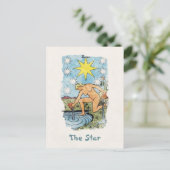 The Star Tarot Card Watercolor Painting ポストカード (スタンド正面)