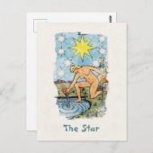 The Star Tarot Card Watercolor Painting ポストカード (正面/裏面)