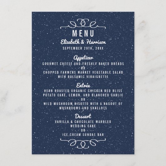 The Starry Night 結婚's Collection – メニュー (正面)