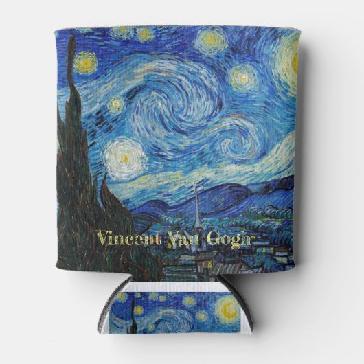 The Starry Night (1889) by Vincent Vanゴッホ 缶クーラー (正面)