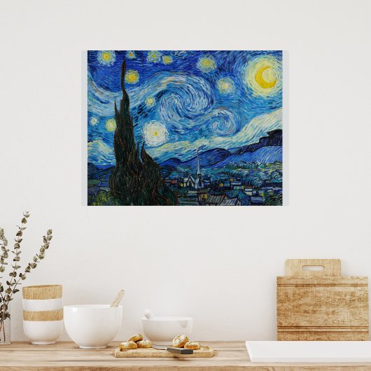 The Starry Night by Van Gogh  ポスター (キッチン)