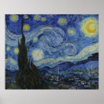 The Starry Night by Van Gogh ポスター<br><div class="desc">About the Work The Starry Night Starry Night (Dutch: De sterrennacht) is a painting by the Dutch post-impressionist artist Vincent van Gogh. Painted in June 1889, it depicts the view outside of his sanitarium room window at Saint-Rémy-de-Provence (located in southern France) at night, although it was painted from memory during...</div>