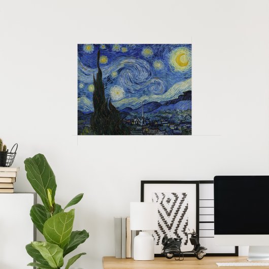 The Starry Night by Van Gogh ポスター (ホームオフィス)