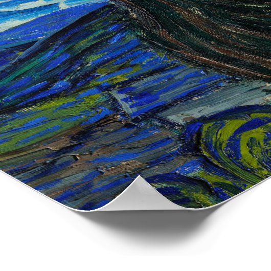 The Starry Night by Van Gogh  ポスター (角)