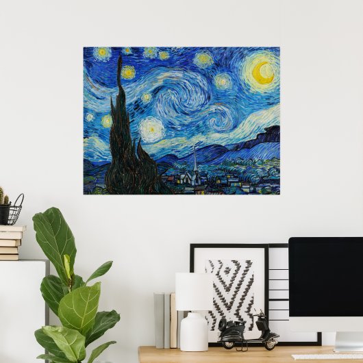 The Starry Night by Van Gogh  ポスター (ホームオフィス)