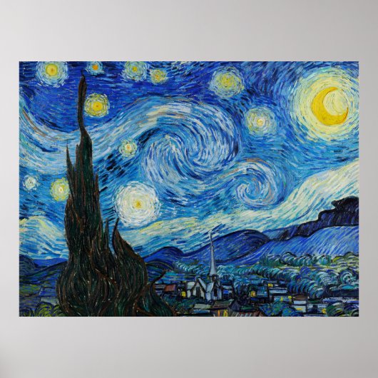 The Starry Night by Van Gogh  ポスター (正面)