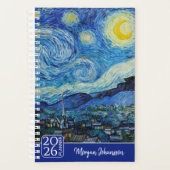 The Starry Night by Van Gogh | Custom Text  プランナー手帳 (正面)