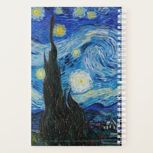 The Starry Night by Van Gogh | Custom Text  プランナー手帳 (裏面)