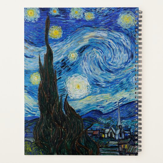 The Starry Night by Van Gogh | Custom Text プランナー手帳 (裏面)