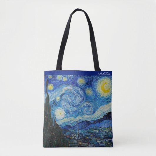 The Starry Night by Van Gogh – Customizable  トートバッグ (正面)