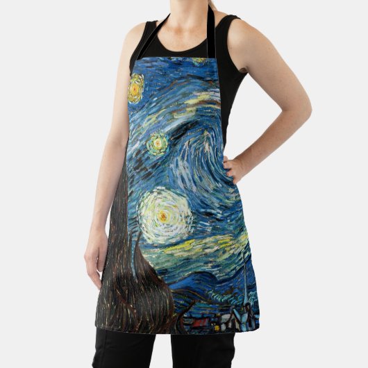 The Starry Night by Vincent Van Gogh エプロン (インサイチュ)