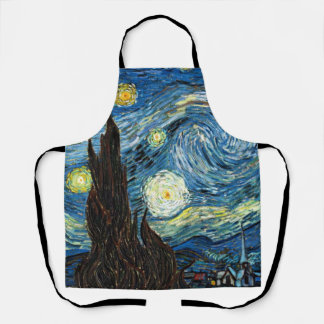 The Starry Night by Vincent Van Gogh エプロン