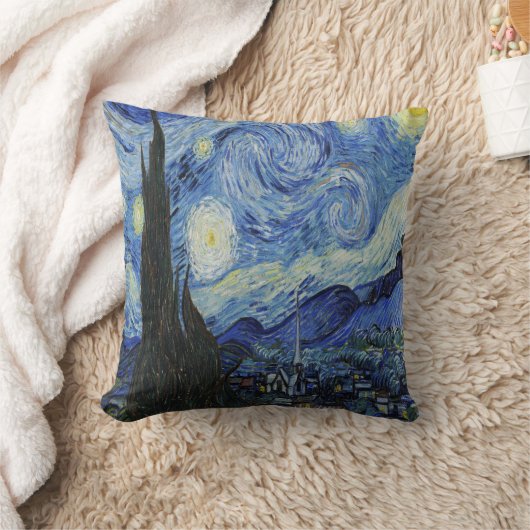 The Starry Night by Vincent Van Gogh クッション (ブランケット)