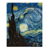 The Starry Night by Vincent Van Gogh ポスター (正面)