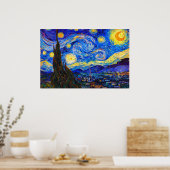 The Starry Night by Vincent van Gogh ポスター (キッチン)