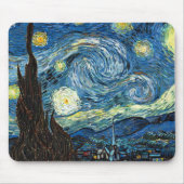 The Starry Night by Vincent Van Gogh マウスパッド (正面)