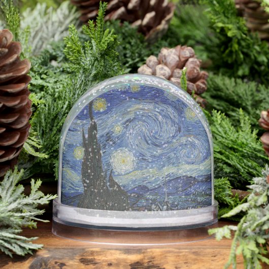 The Starry Night, oil painting, Vincent Van Gogh (冬)