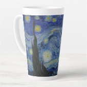 The Starry Night, oil painting, Vincent Van Gogh カフェラテマグ (左アングル)