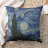 The Starry Night, oil painting, Vincent Van Gogh クッション (ブランケット)
