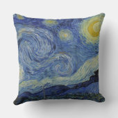 The Starry Night, oil painting, Vincent Van Gogh クッション (裏面)