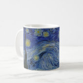 The Starry Night, oil painting, Vincent Van Gogh コーヒーマグカップ (正面左)
