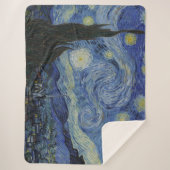The Starry Night, oil painting, Vincent Van Gogh シェルパブランケット (正面)