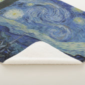 The Starry Night, oil painting, Vincent Van Gogh シェルパブランケット (3/4)