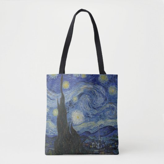 The Starry Night, oil painting, Vincent Van Gogh トートバッグ (正面)