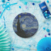 The Starry Night, oil painting, Vincent Van Gogh ペーパープレート (パーティー)