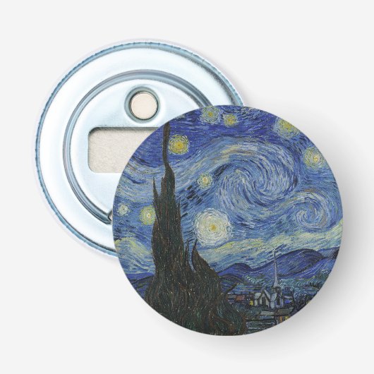 The Starry Night, oil painting, Vincent Van Gogh 栓抜き (正面)